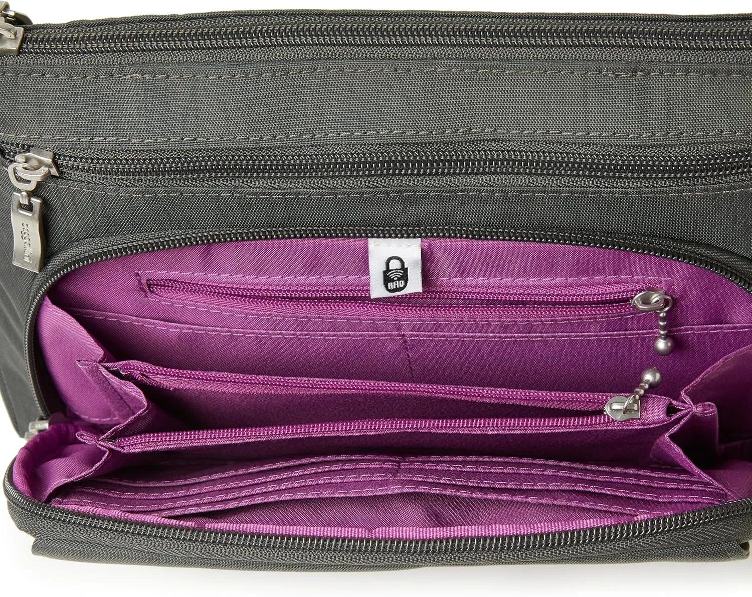 Baggallini Original Everyday 11x 7.5 Crossbody Bags for Women RFID Protected Lightweight Nylon Zippered Travel Purse