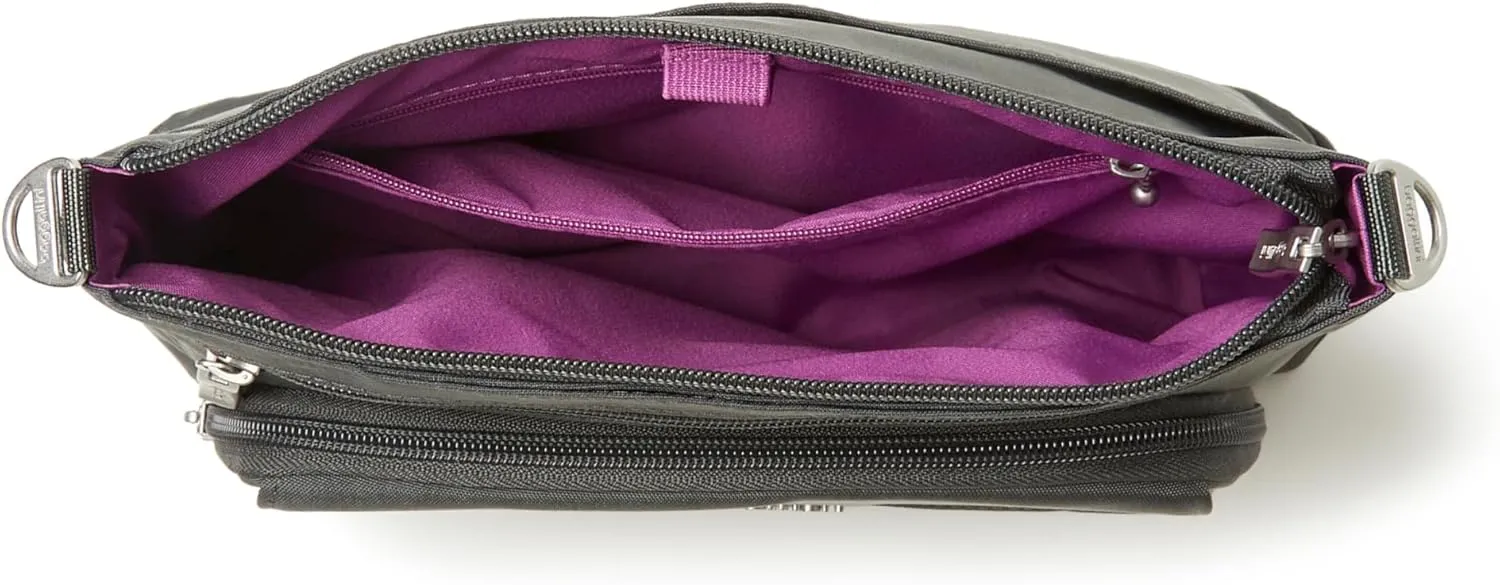 Baggallini Original Everyday 11x 7.5 Crossbody Bags for Women RFID Protected Lightweight Nylon Zippered Travel Purse