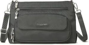 Baggallini Original Everyday 11x 7.5 Crossbody Bags for Women RFID Protected Lightweight Nylon Zippered Travel Purse
