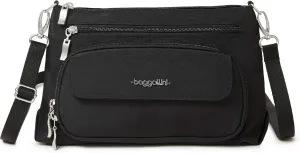 Baggallini Original Everyday 11x 7.5 Crossbody Bags for Women RFID Protected Washable Lightweight Nylon Zippered Travel Purse