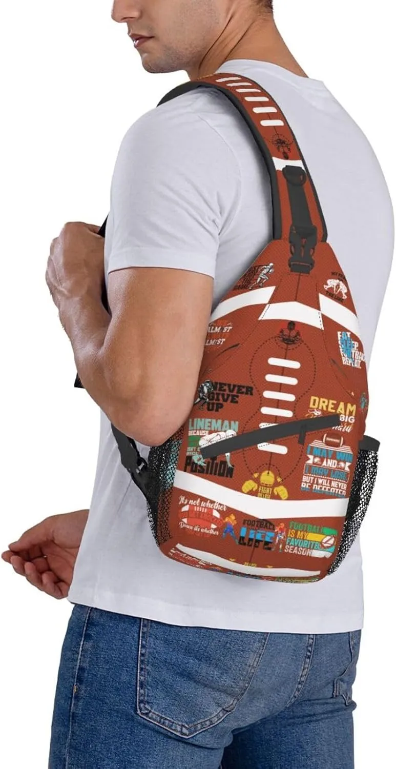 Baseball Sling Backpack - Crossbody Shoulder Bag for Men & Women