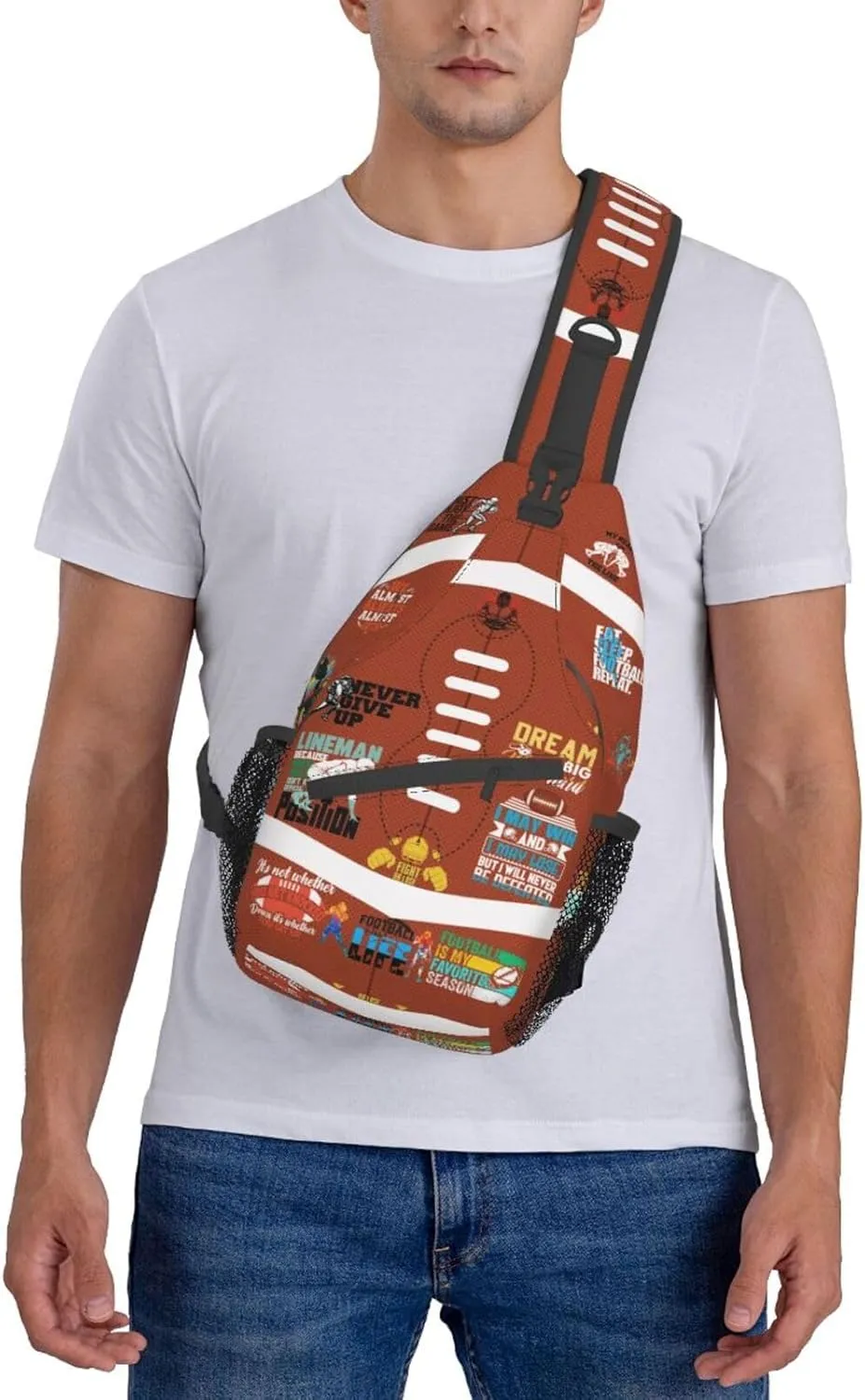 Baseball Sling Backpack - Crossbody Shoulder Bag for Men & Women