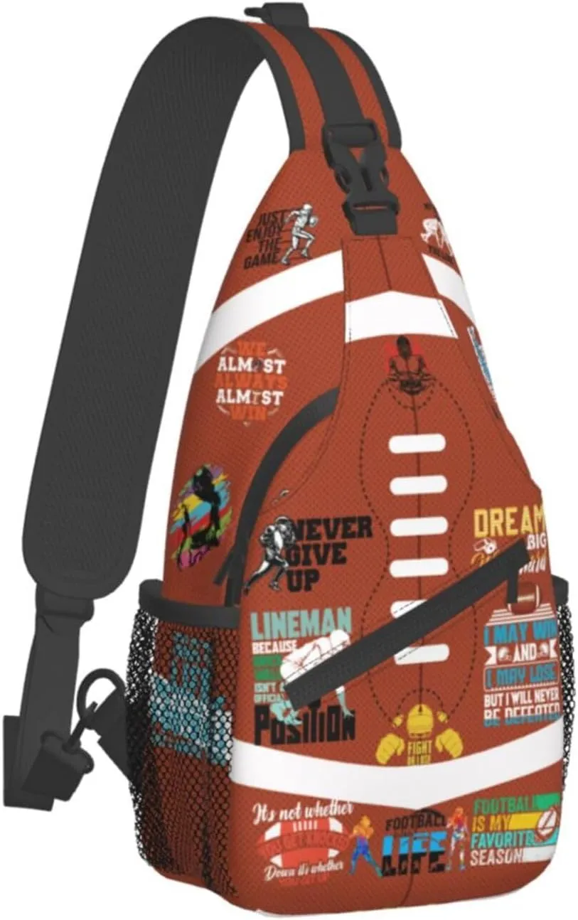 Baseball Sling Backpack - Crossbody Shoulder Bag for Men & Women