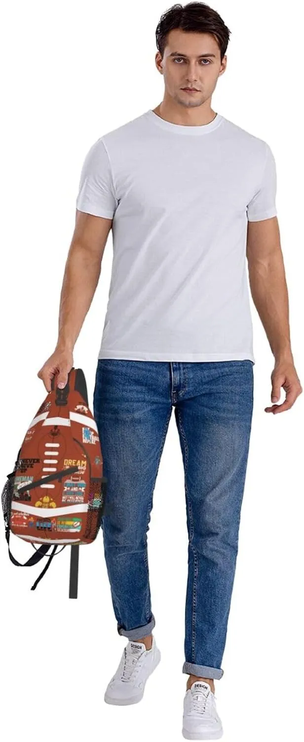 Baseball Sling Backpack - Crossbody Shoulder Bag for Men & Women