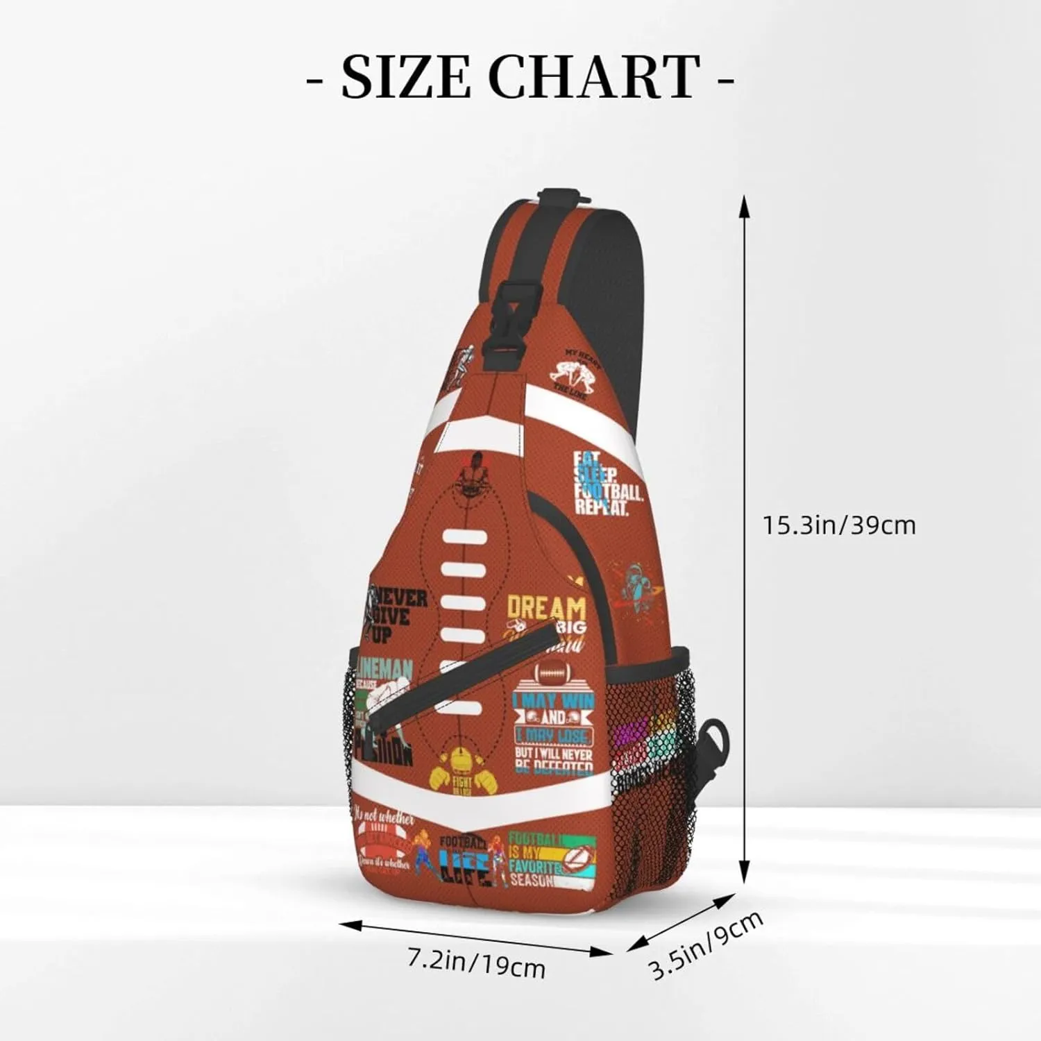 Baseball Sling Backpack - Crossbody Shoulder Bag for Men & Women