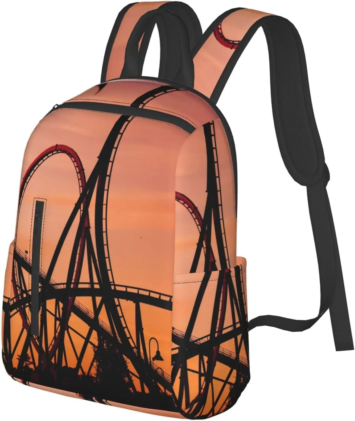 bassyil Roller Coaster Backpack Bookbag Laptop Backpacks Multipurpose Daypack For Boys Girls School Men Women Picnic Travel Hiking