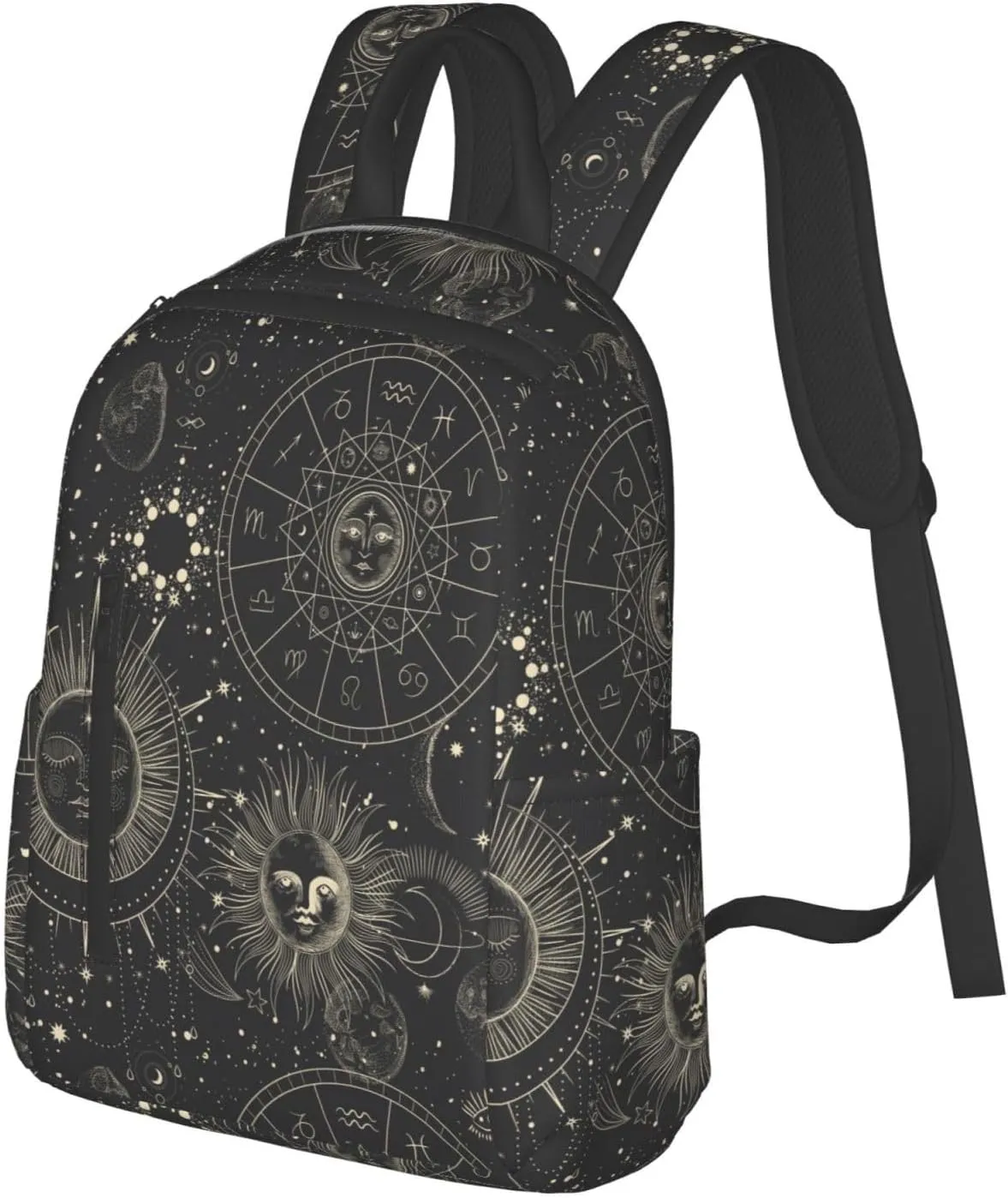 bassyil Twelve Constellations Mystical And Astrology Elements Backpack Bookbag Laptop Backpacks Multipurpose Daypack For Men Women Picnic Travel Hiking