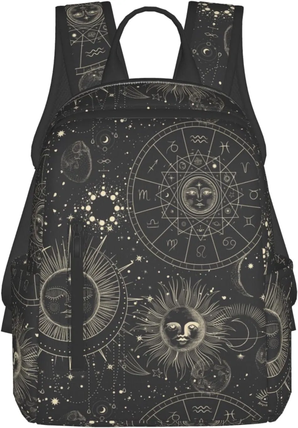 bassyil Twelve Constellations Mystical And Astrology Elements Backpack Bookbag Laptop Backpacks Multipurpose Daypack For Men Women Picnic Travel Hiking
