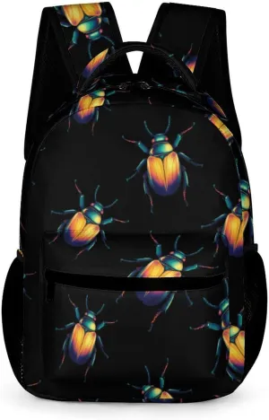 Beetles Casual Backpack Travel Laptop Cute Basic Shoulder Bag for Work Women & Men