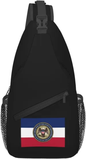 Bicentennial Banner Of Mississippi Crossbody Bags For Women Men Chest Backpack Gym Shoulder Bag Travel Outdoor Sports Casual Crossbody Bags