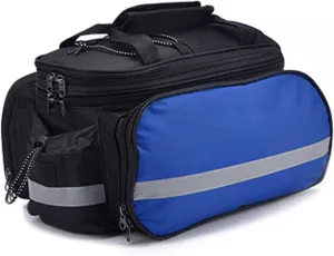 Bike Rear Rack Bag，Multi-Function Bicycle Rack Carrier Bag,Bike Panniers Bag,Cycling Luggage Bag,Detachable Tail Seat Trunk Handbag Shoulder Strap Storage with Rain Cover(27L)