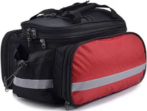 Bike Rear Rack Bag，Multi-Function Bicycle Rack Carrier Bag,Bike Panniers Bag,Cycling Luggage Bag,Detachable Tail Seat Trunk Handbag Shoulder Strap Storage with Rain Cover(27L)