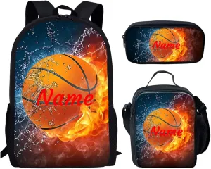 Biyejit Kid's School Bag Set Included Shoulder Bagpack Lunch Tote Bags Pen Holder Organizer 3 Piece
