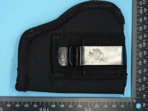 Black Fabric Tactical Belt Mounted Pistol Holster - Front Line