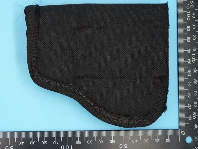 Black Fabric Tactical Belt Mounted Pistol Holster - Front Line