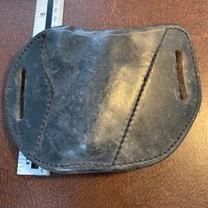 Black Leather Belt Pistol Holster - B62