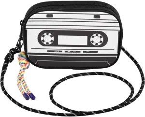 Black Tape Music Crossbody Bags for Women Cell Phone Purses Women's Shoulder Handbag Wallet Purse with Rope Pendant