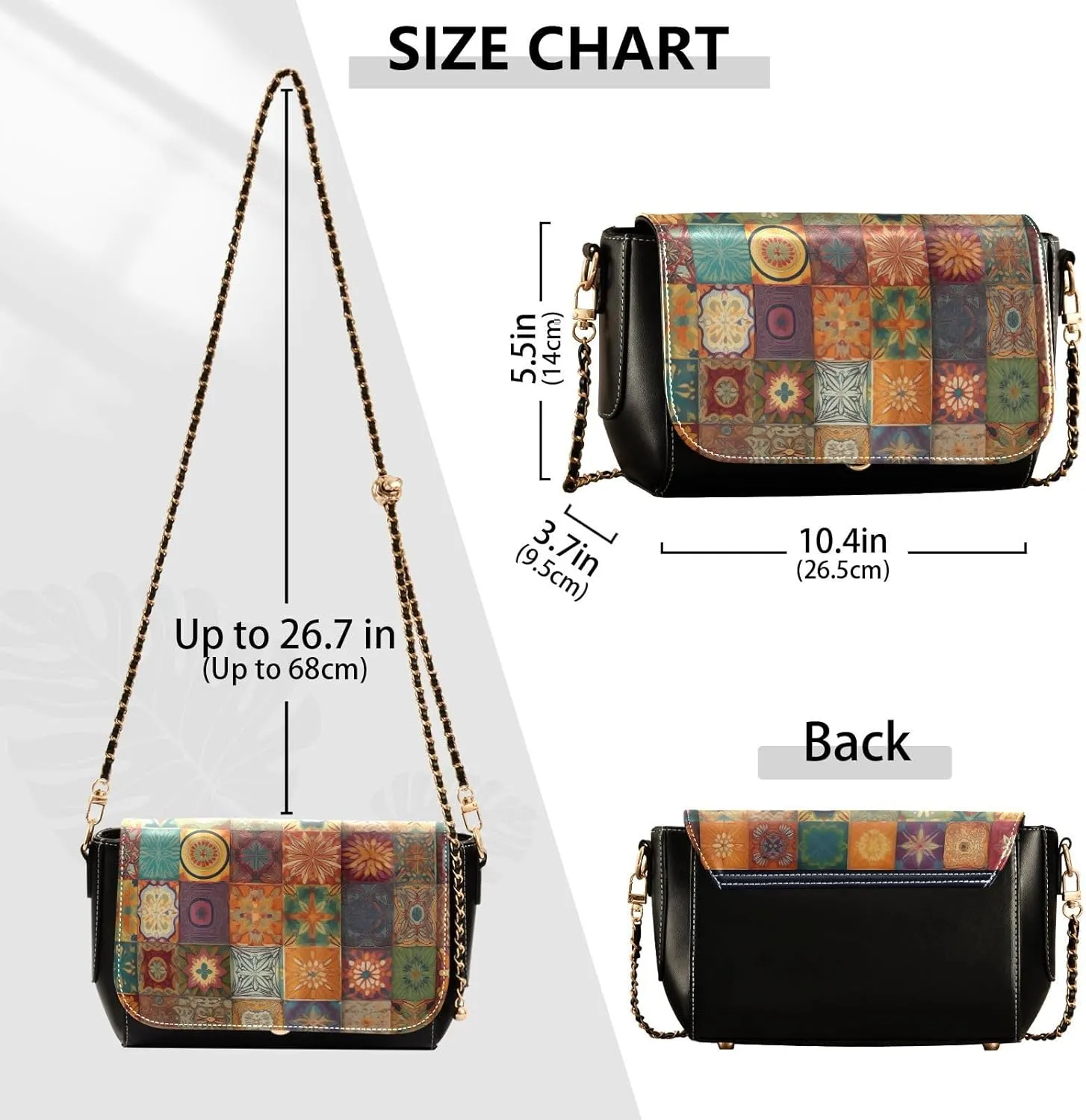 Blue and Pink Watercolor Women's Shoulder Bag, Womens Crossbody Bag Leather, Cross Body Leather Bags for Women
