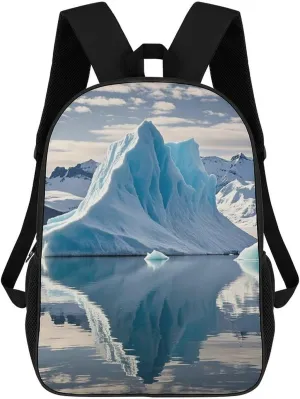 Blue Iceberg Business Laptop Backpack for Women Men 17 Inch Carry on Backpack Waterproof Black Bookbag Fashion Lightweight Backpacks for Travel Hiking Camping Casual Daypack Backpacks