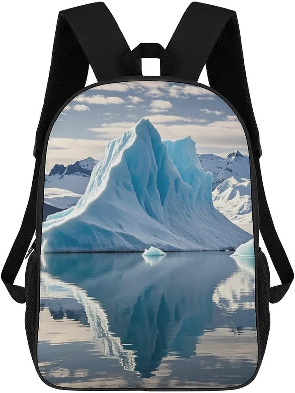 Blue Iceberg Business Laptop Backpack for Women Men 17 Inch Carry on Backpack Waterproof Black Bookbag Fashion Lightweight Backpacks for Travel Hiking Camping Casual Daypack Backpacks