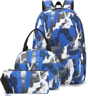 Boys Backpack for Kids Elementary School Backpack Outdoor Daypack Travel Laptop Backpack With Lunch Bag & Pencil Case