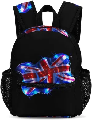 British UK Flag 13 Inch Backpack Waterproof Lightweight Travel Backpack Purse Hiking Daypack