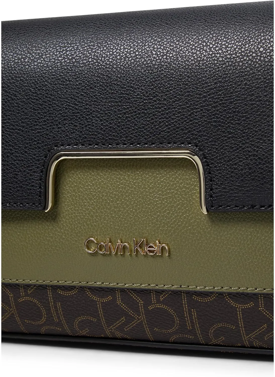 Calvin Klein Finley Signature Crossbody - Bags for Women - Interior Zippered Pocket - Magnetic Snap Closure