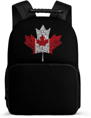 Canada Canadian Flag 16 Inch Laptop Backpack Durable Travel Pack Casual Shoulder Backpack