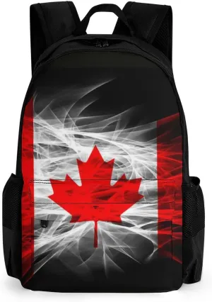 Canada Flag Laptop Backpack for Men Women Shoulder Bag Business Work Bag Travel Casual Daypacks
