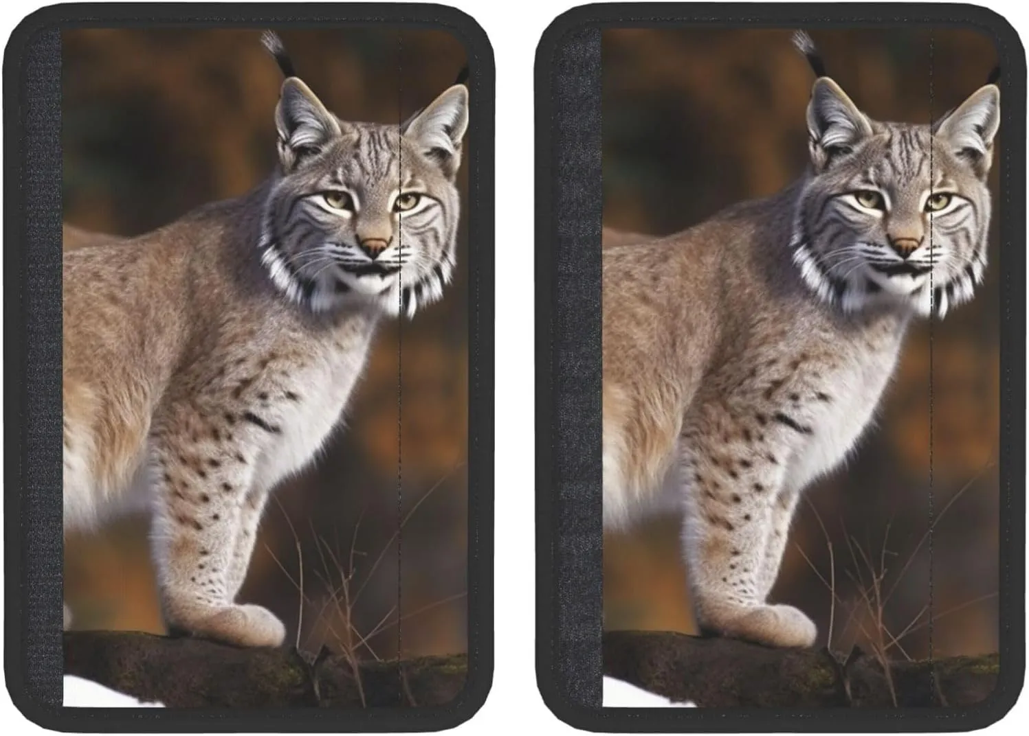 Canada Lynx Car Seat Belt Pad 2 Pack Universal Fit Seatbelt Cover Soft and Comfortable Backpack Shoulder Pad Adjustable Neck Cushion Protector Harness Pad for Car Bag