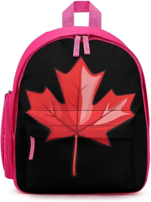 Canada Red Maple Leaf Backpack Small Shoulder Bag Travel Bag Casual Daybacks Handbags One Size