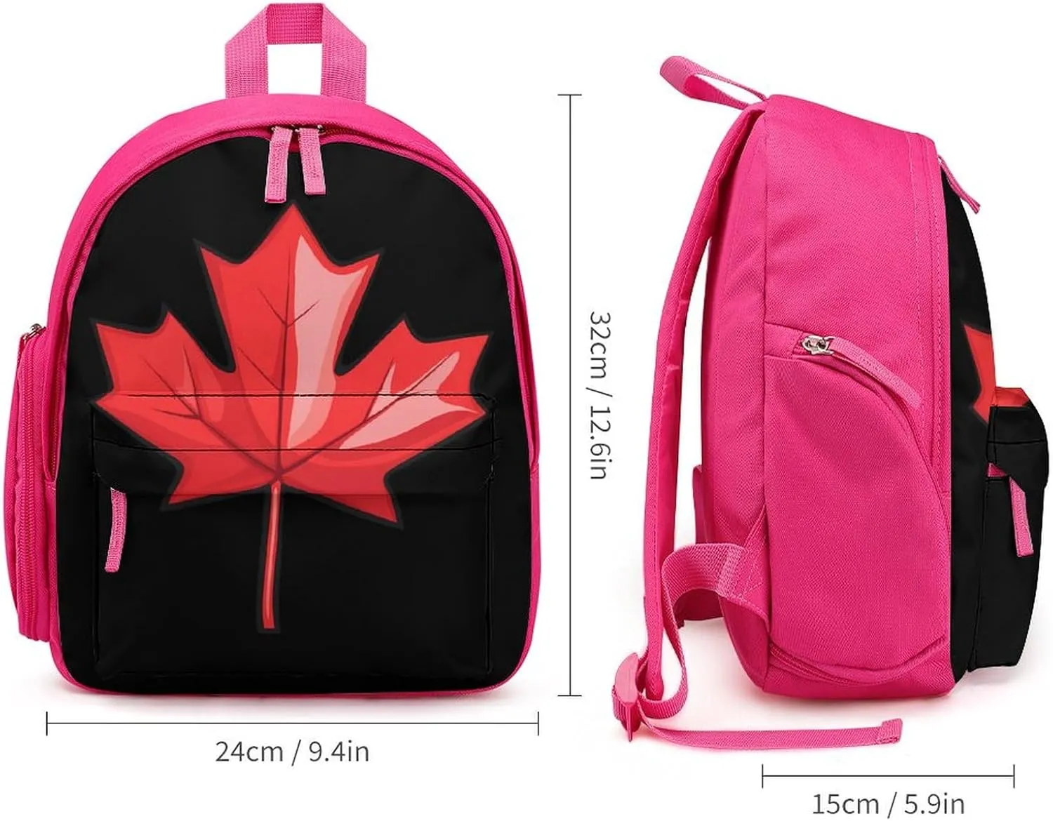 Canada Red Maple Leaf Backpack Small Shoulder Bag Travel Bag Casual Daybacks Handbags One Size
