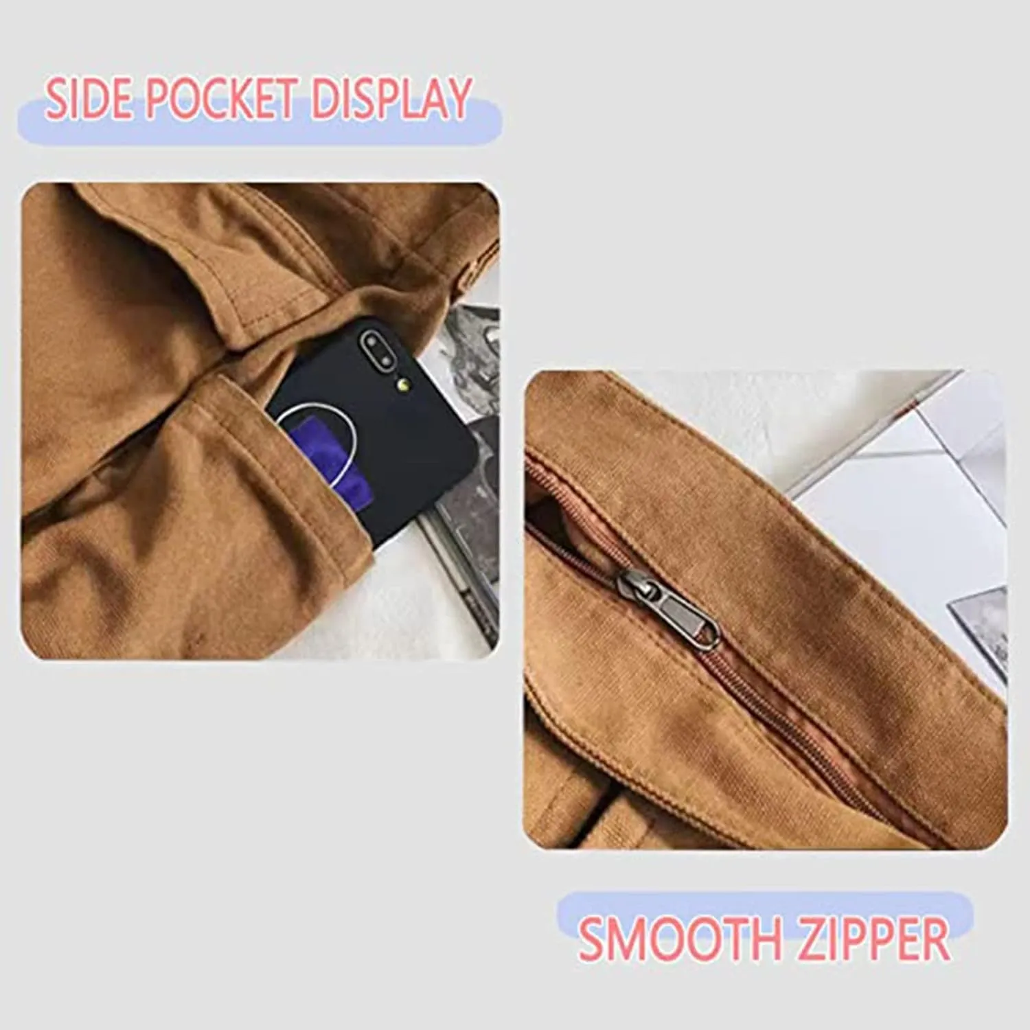 Canvas Messenger Bag Large Shoulder Crossbody Bags With Multiple Pockets Canvas Shoulder Tote Bag For Teen Girls