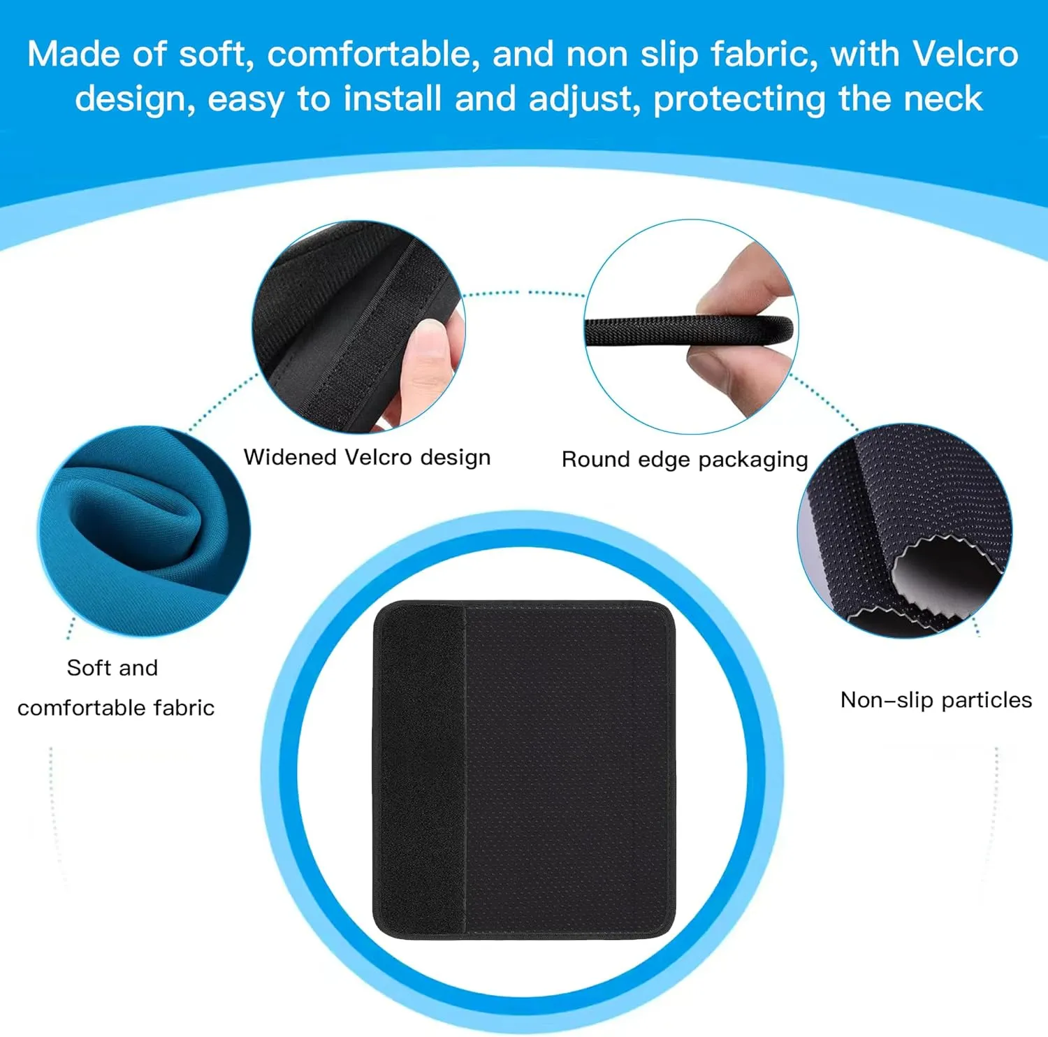 Car Seat Belt Pad Cover, 4-Pack Soft Car Safety Seat Belt Strap Shoulder Pad for Adults and Children, Suitable for Car Seat Belt, Backpack, Shoulder Bag(Colorful Marble