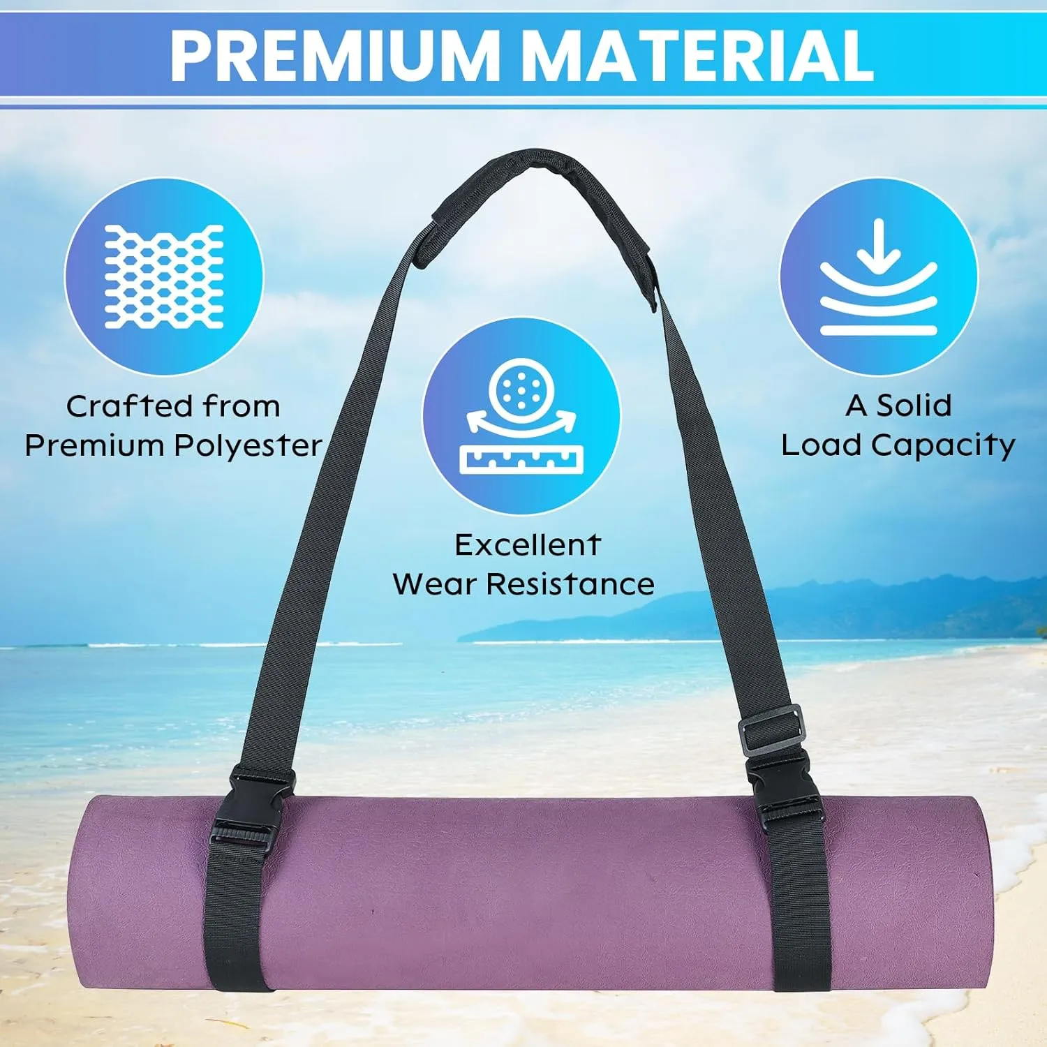 Carrying Strap for Folding Chairs, Adjustable Shoulder Straps Beach Chair Straps for Carrying
