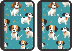 Cartoon Dog Car Seat Belt Pad 2 Pack Universal Fit Seatbelt Cover Soft and Comfortable Backpack Shoulder Pad Adjustable Neck Cushion Protector Harness Pad for Car Bag