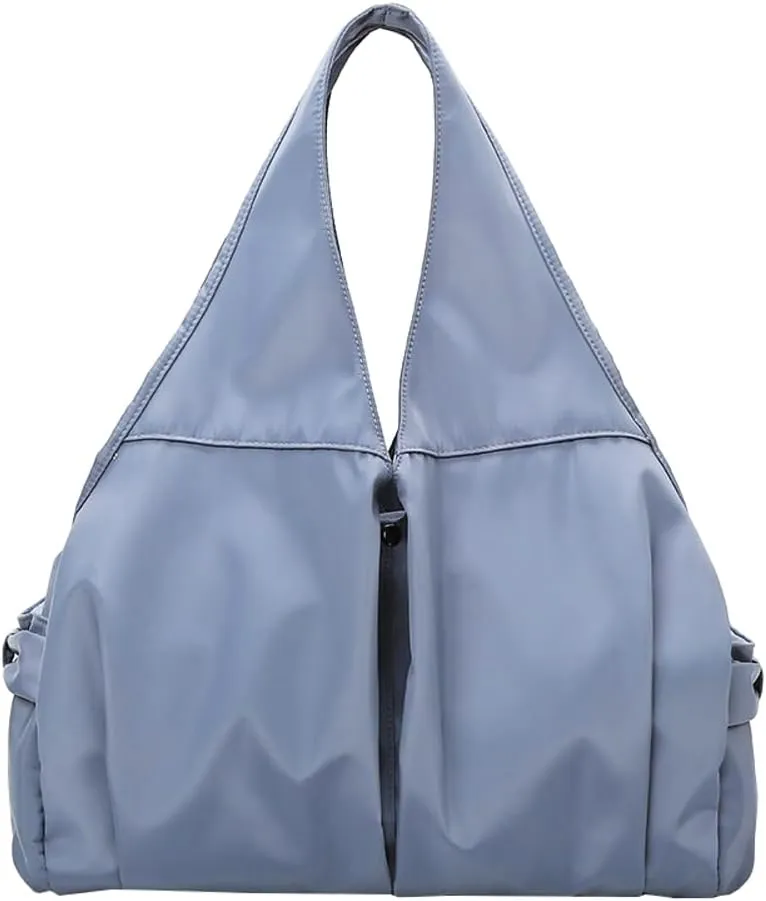 Casual Nylon Totes for Women Lightweight Shoulder Bag Large Multi Pocket Handbag Top Handle Purse for Travel Sport