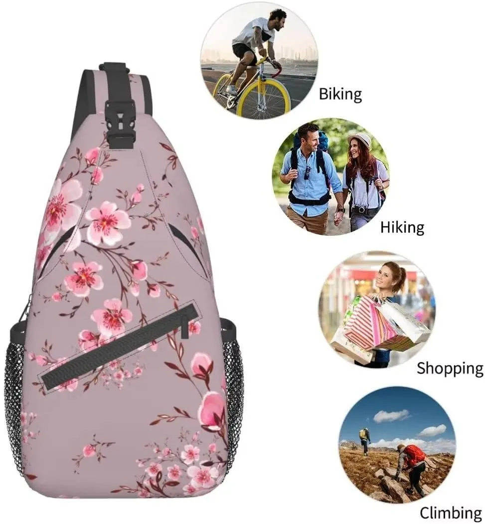 Casual Sling Bag Crossbody Shoulder Backpack Gym Sports Travel Hiking Daypack Chest Bag Small Backpack for Women Men