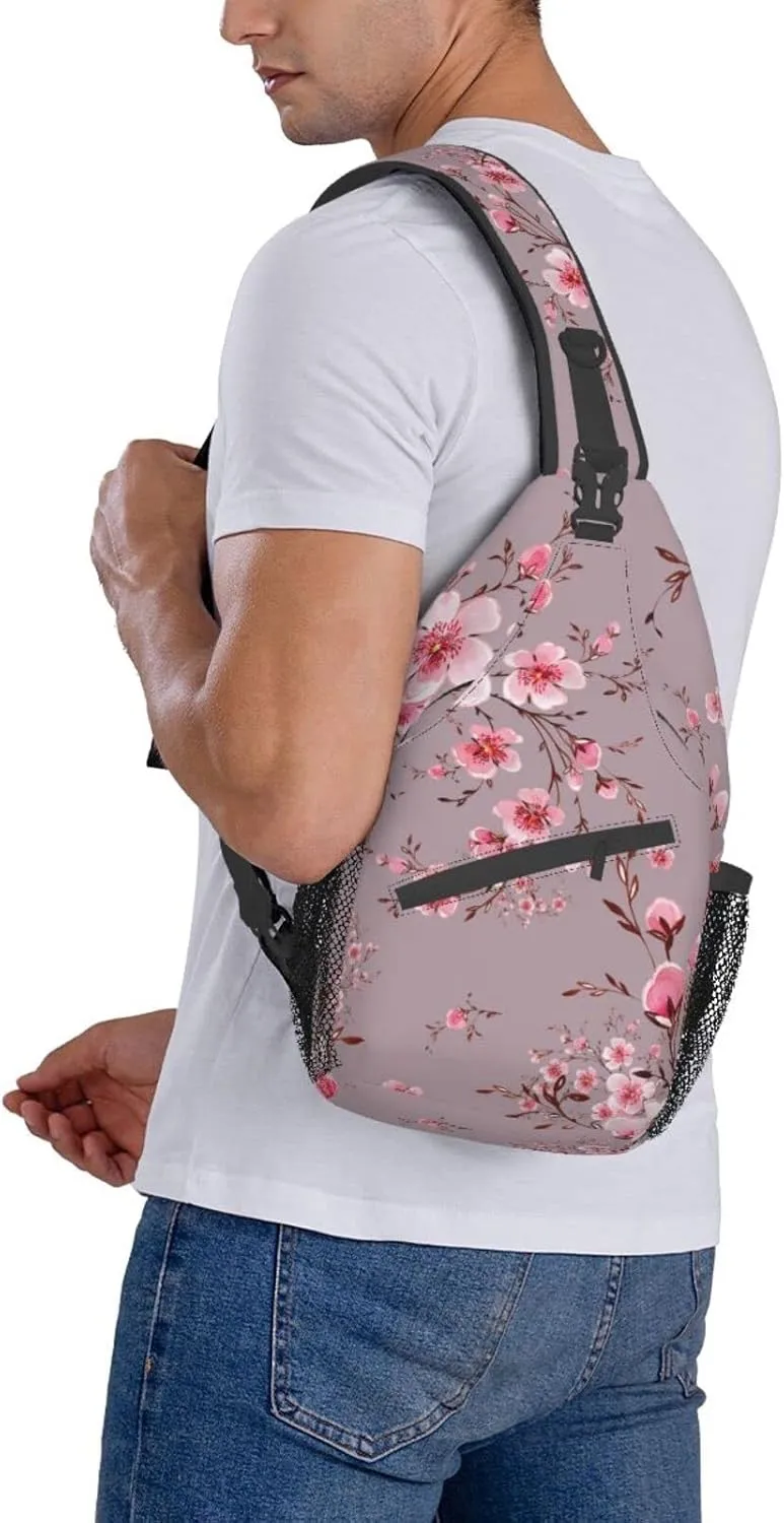 Casual Sling Bag Crossbody Shoulder Backpack Gym Sports Travel Hiking Daypack Chest Bag Small Backpack for Women Men