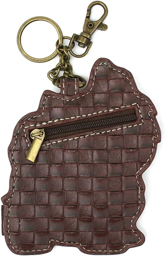 CHALA Charming Crossbody Bag With Flap Top and Zipper, Shoulder Handbag with Leather Keyfob - BLACK