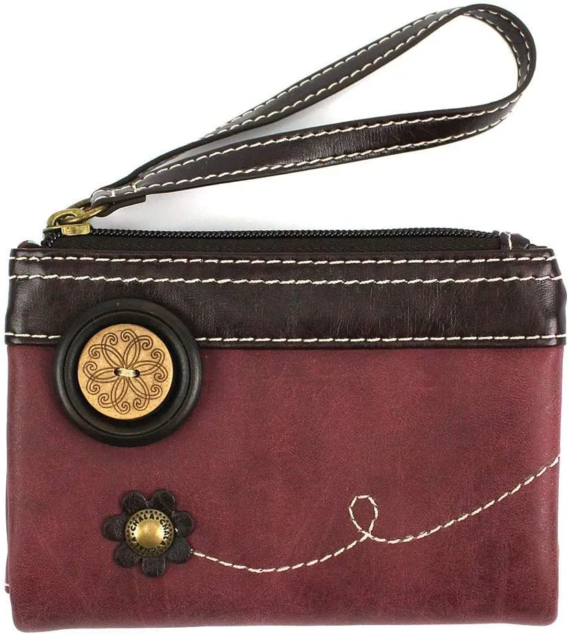 CHALA GEMINI Crossbody Faux Leather Gift Messenger Bag with Double Zip Wallet