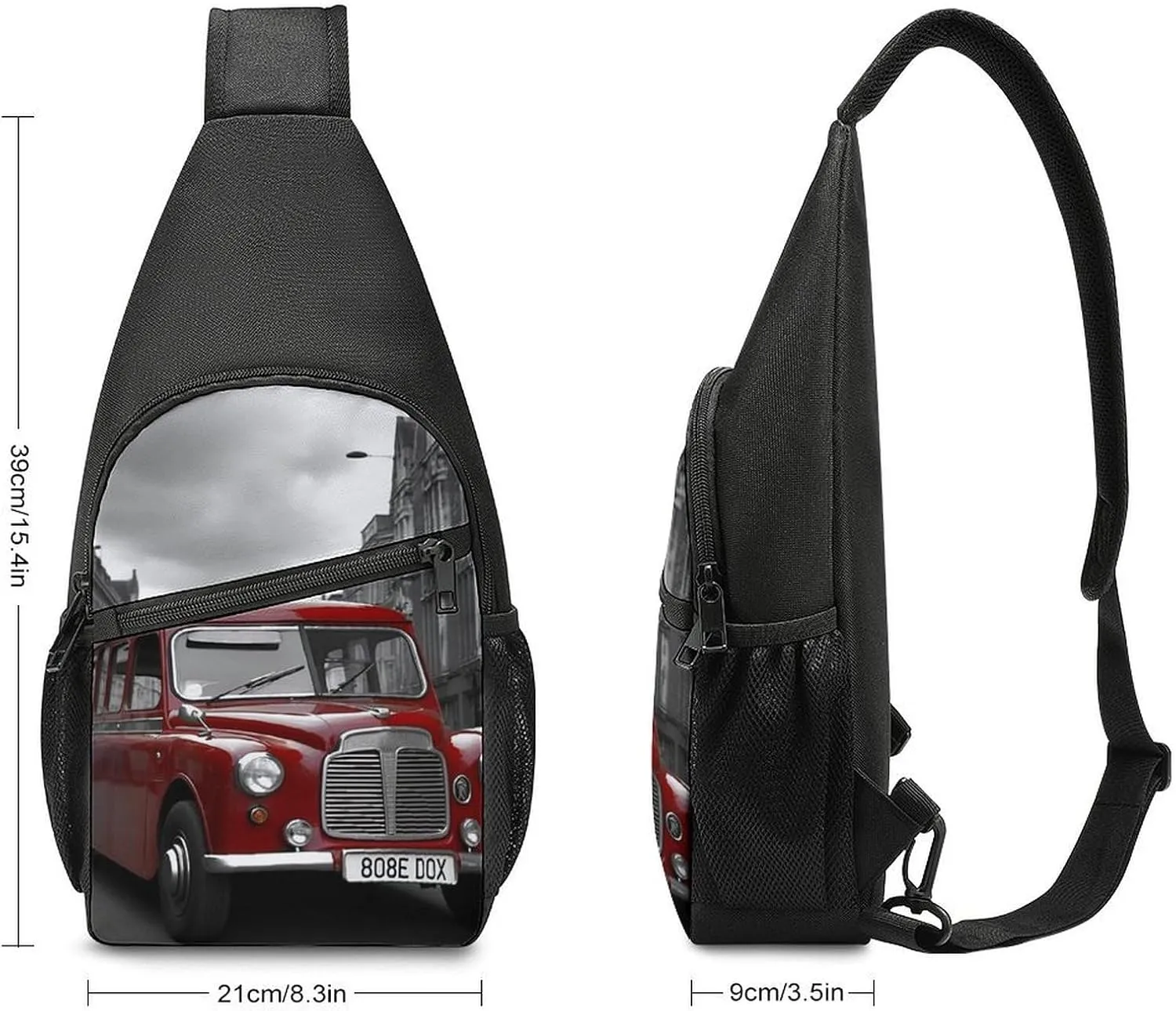 Chest Bag Sling Bag for Men Women England Car Sport Sling Backpack Lightweight Shoulder Bag for Travel