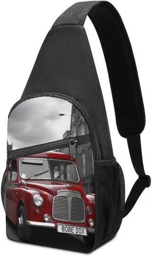 Chest Bag Sling Bag for Men Women England Car Sport Sling Backpack Lightweight Shoulder Bag for Travel