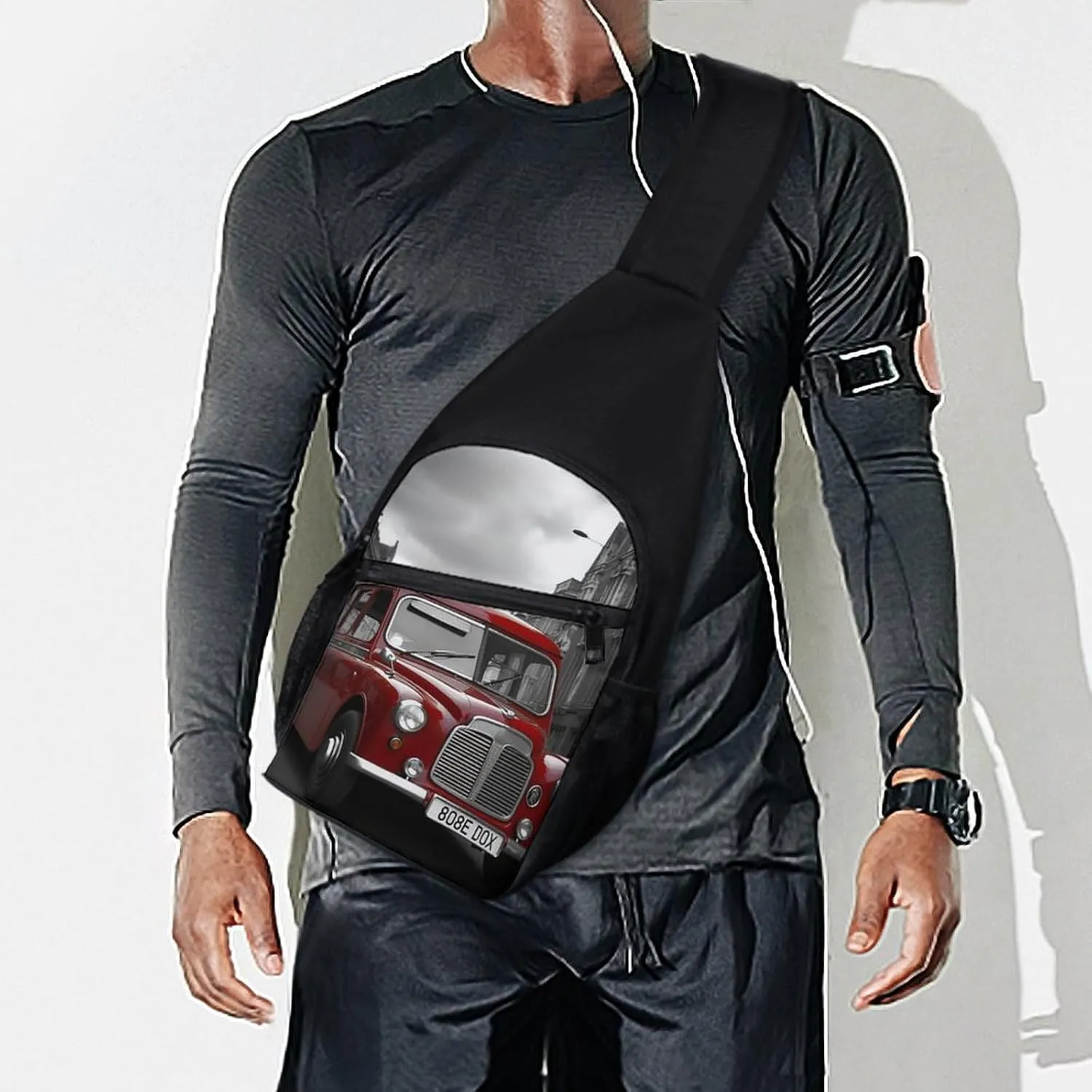 Chest Bag Sling Bag for Men Women England Car Sport Sling Backpack Lightweight Shoulder Bag for Travel