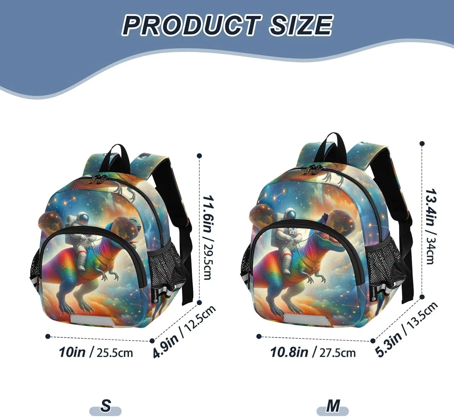 CHIFIGNO Toddler Backpack for Girls Boys, Galaxy Astronaut Rainbow Dinosaur Little Kid's Backpack Mini Travel Back Pack Preschool Kindergarten Backpack