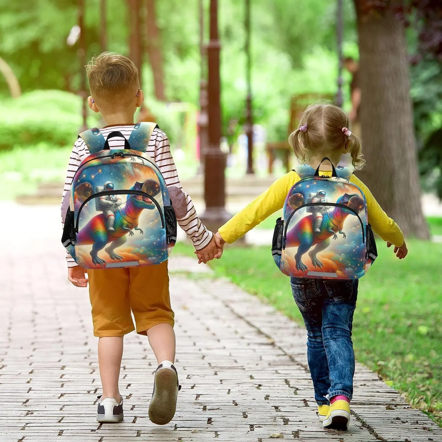 CHIFIGNO Toddler Backpack for Girls Boys, Galaxy Astronaut Rainbow Dinosaur Little Kid's Backpack Mini Travel Back Pack Preschool Kindergarten Backpack
