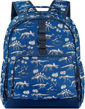 Choco Mocha Dinosaur Backpack for Boys, Kids Backpack for Boys Ages 4-6, Kindergarten Preschool Bookbag Boy 15 inch, Black Blue