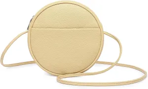 Circle Crossbody Bag for Women NYLON Circle Purse with Zipper Adjustable Knot Shoulder Straps