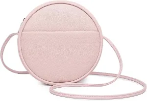 Circle Crossbody Bag for Women NYLON Circle Purse with Zipper Adjustable Knot Shoulder Straps