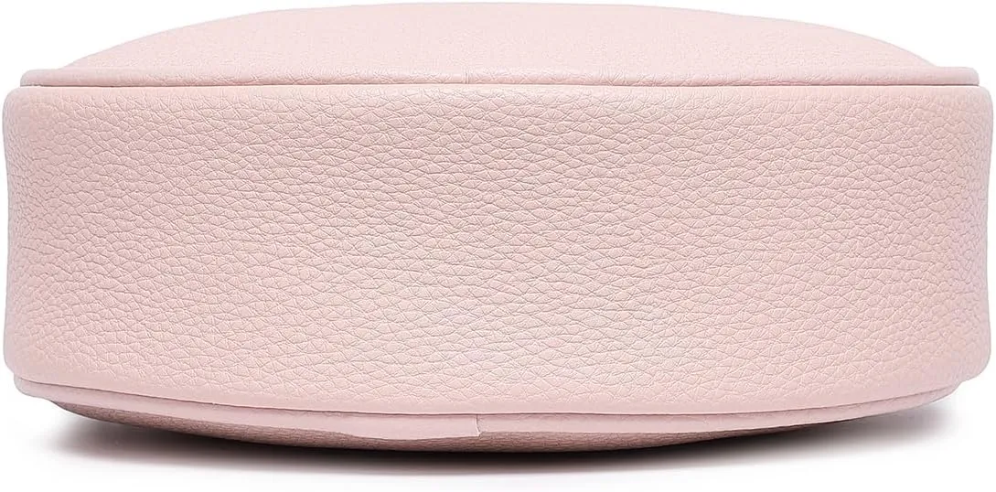 Circle Crossbody Bag for Women NYLON Circle Purse with Zipper Adjustable Knot Shoulder Straps